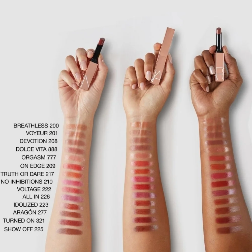 NARS Afterglow Sensual Shine Lipstick: Voltage (222) (Vivid Red), NIB
